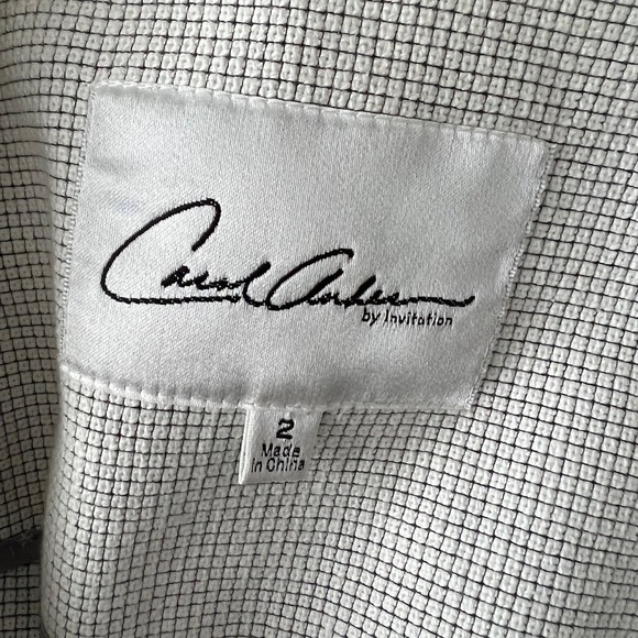 Cabi - Black/White Checkered Button Blazer with Zipper Detail - Picture 3 of 4